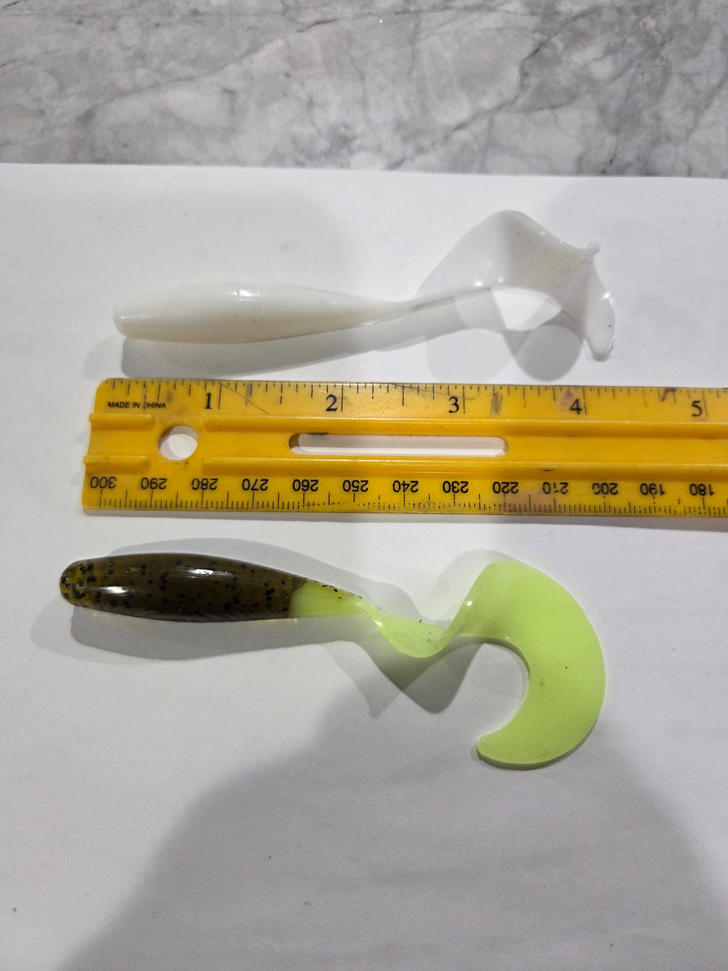 5"  Curly tail Action Grub many colors inside