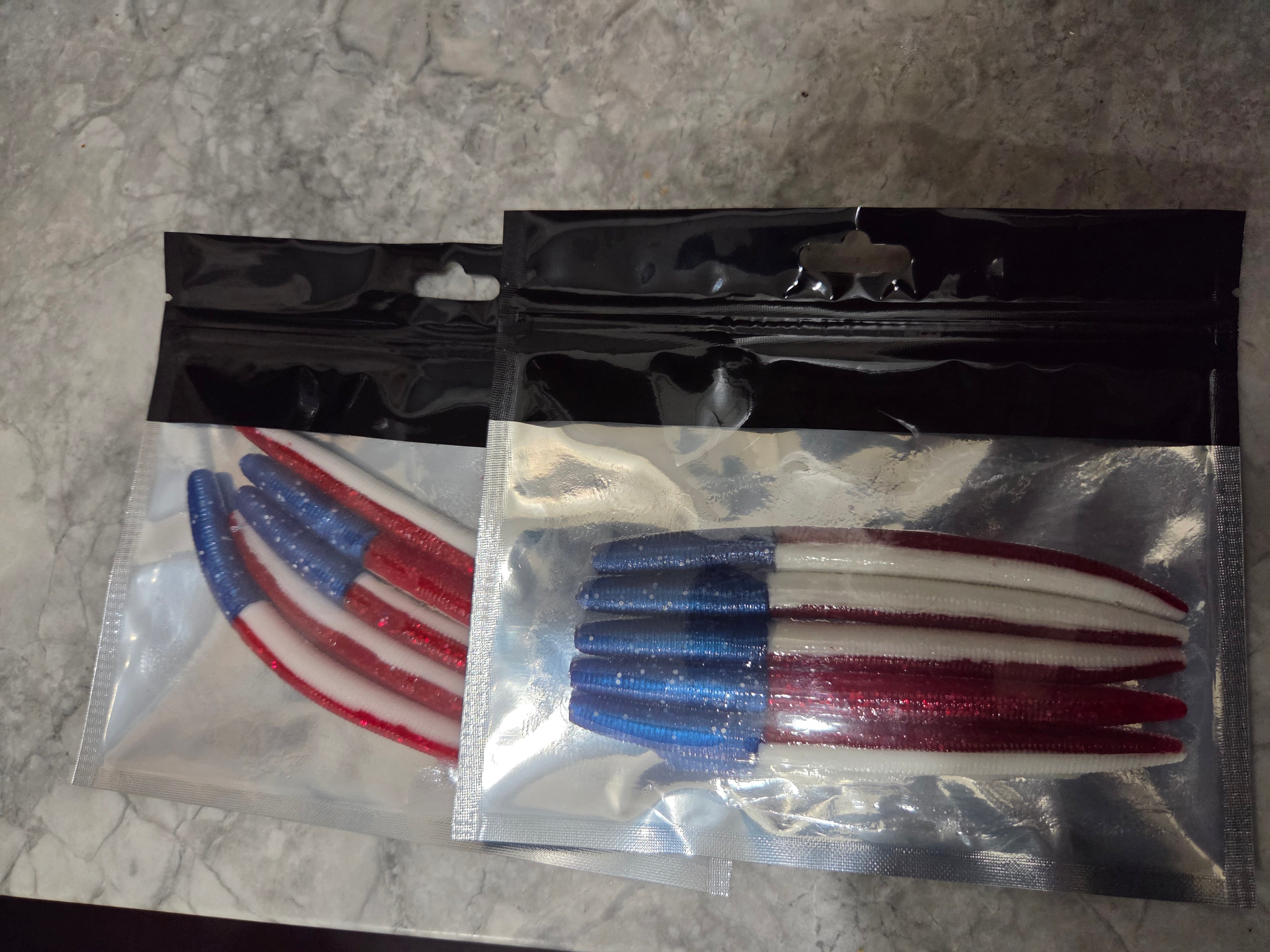 5 inch The Patriot  senko GY style stickbait worm  LIMITED RUN