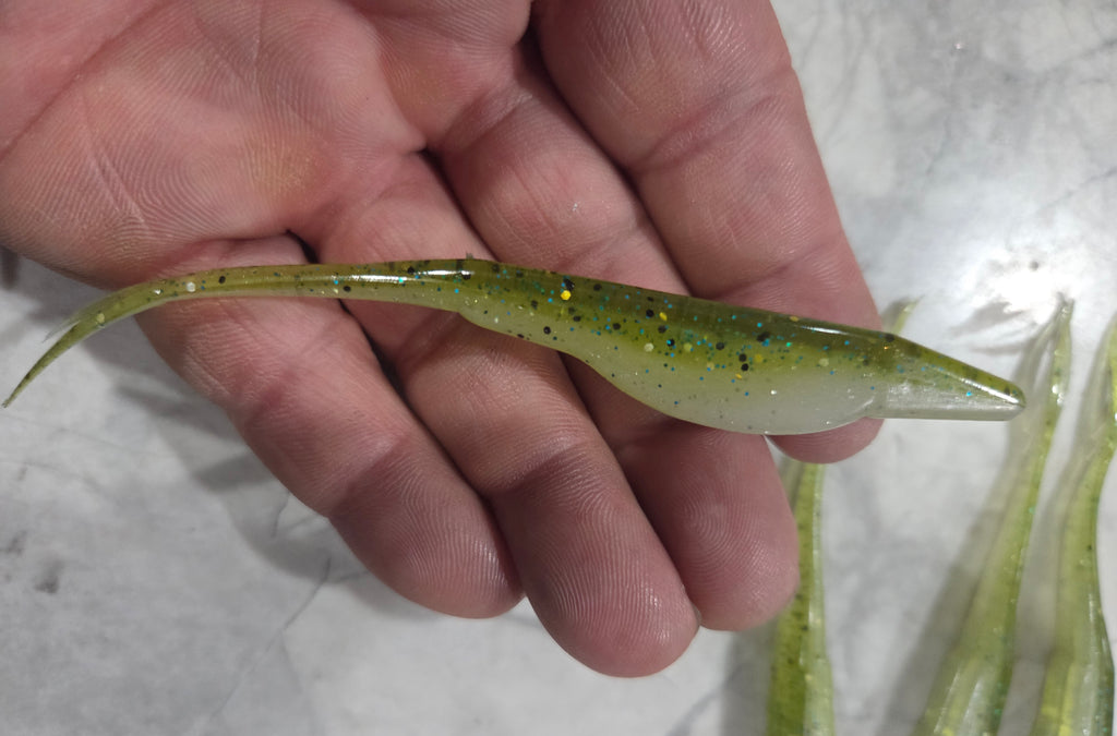 5" Fork tail fluke great action many colors inside