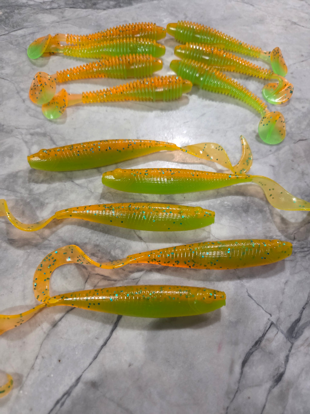 5" curly tail minnow 7inch extended