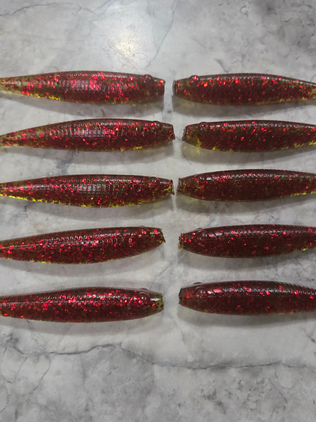 5" Curly Tail Detailed Shad 10pc SPECIAL LIMITED OFFER !!
