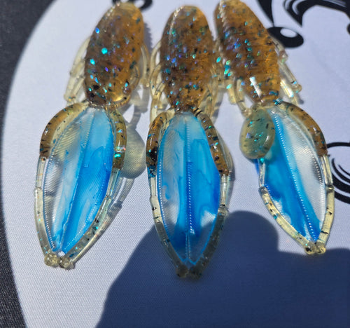 4" Blue blood stingers. ALSO IN JUNEBUG,LIME AND RED