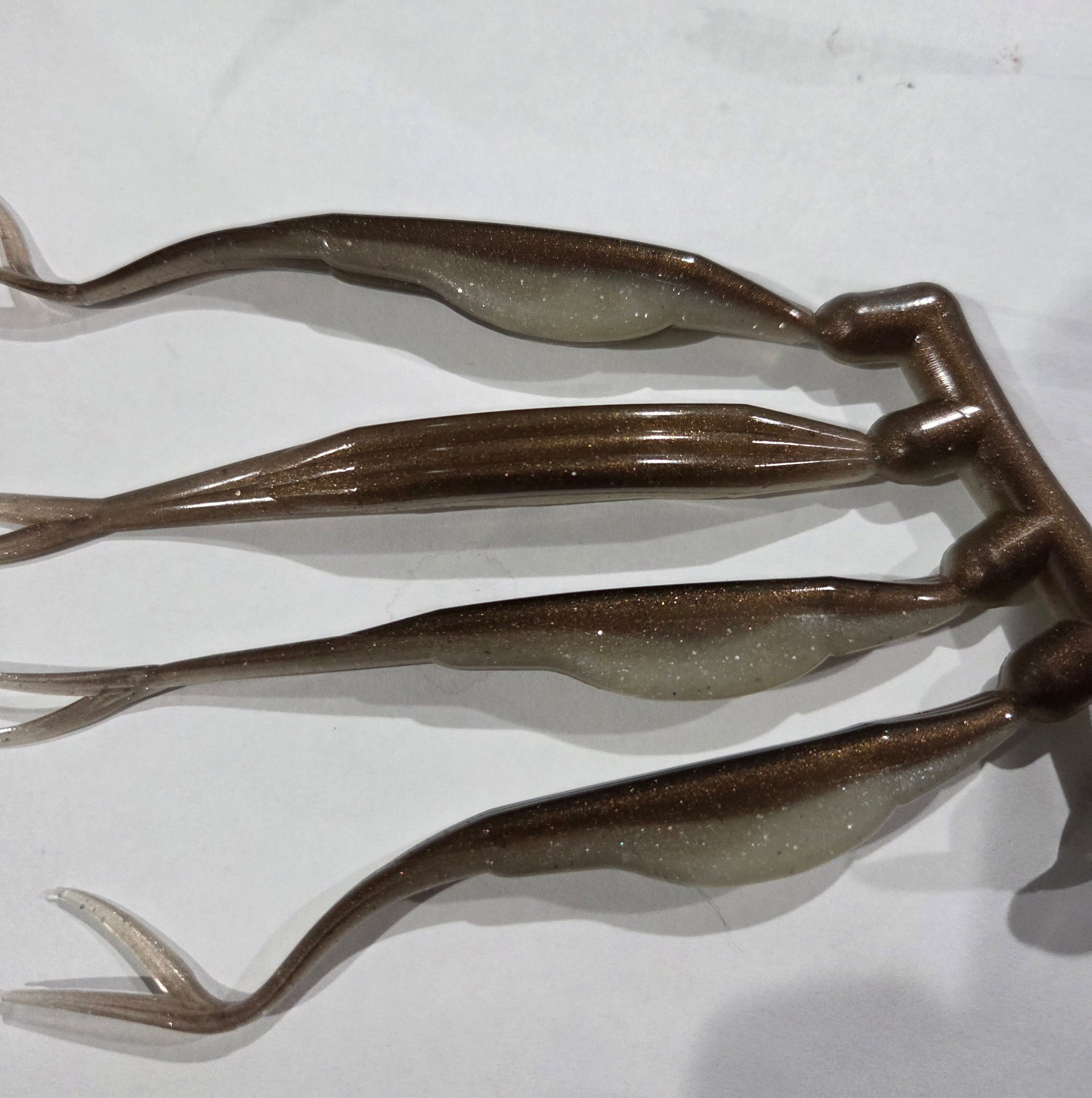 5" Fork tail fluke great action many colors inside