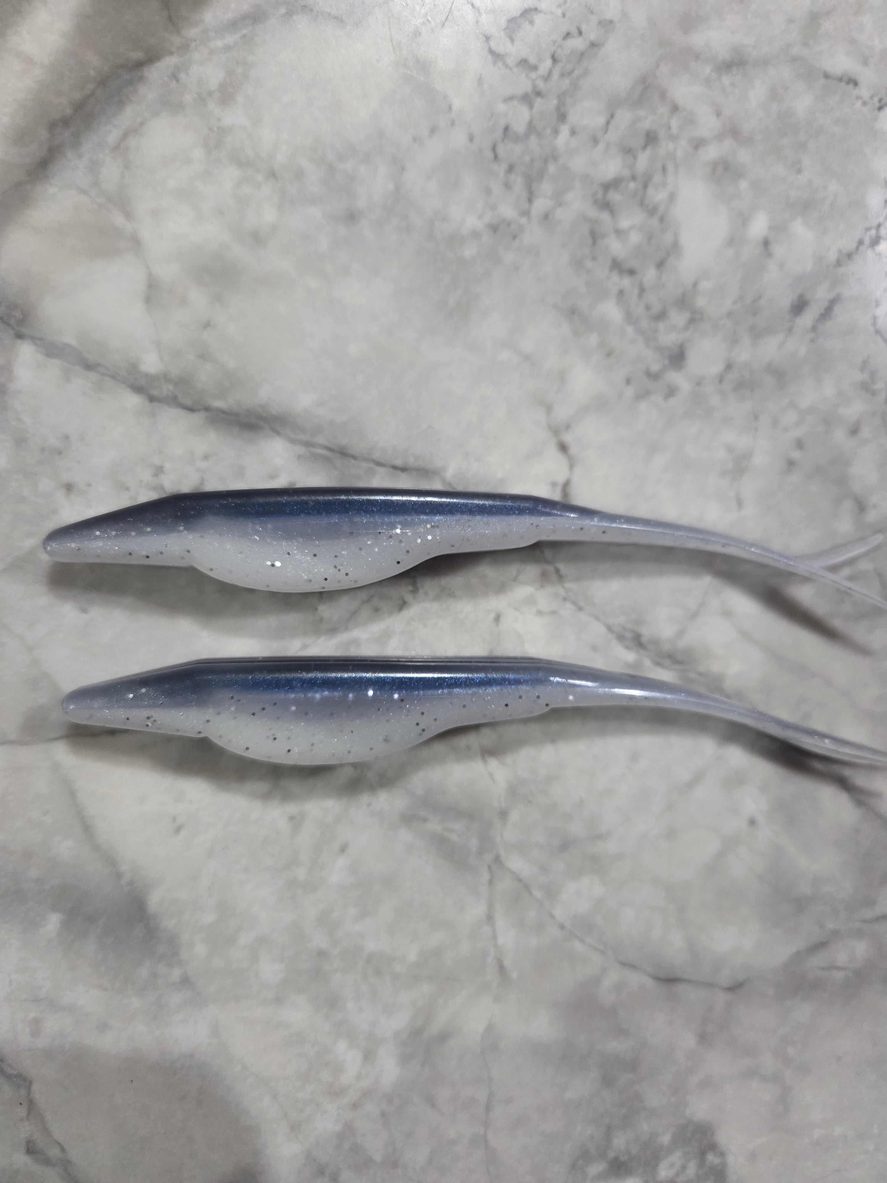 5" Fork tail fluke great action many colors inside