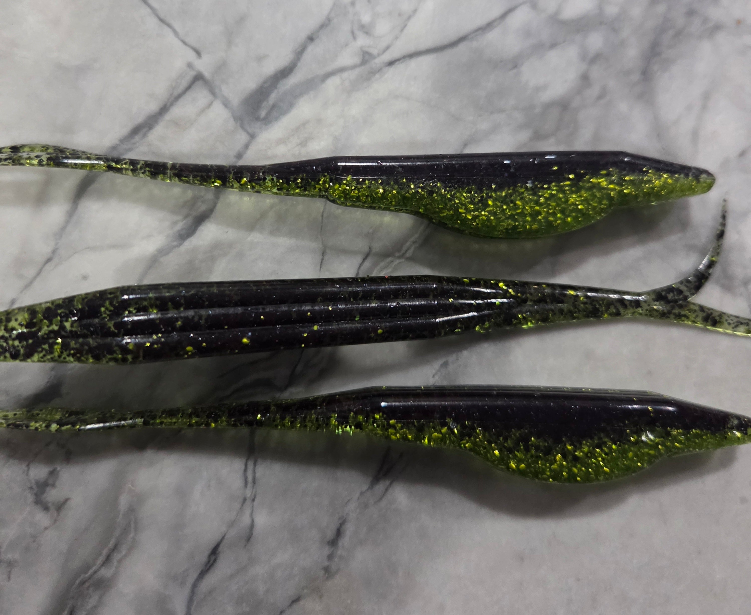 5" Fork tail fluke great action many colors inside