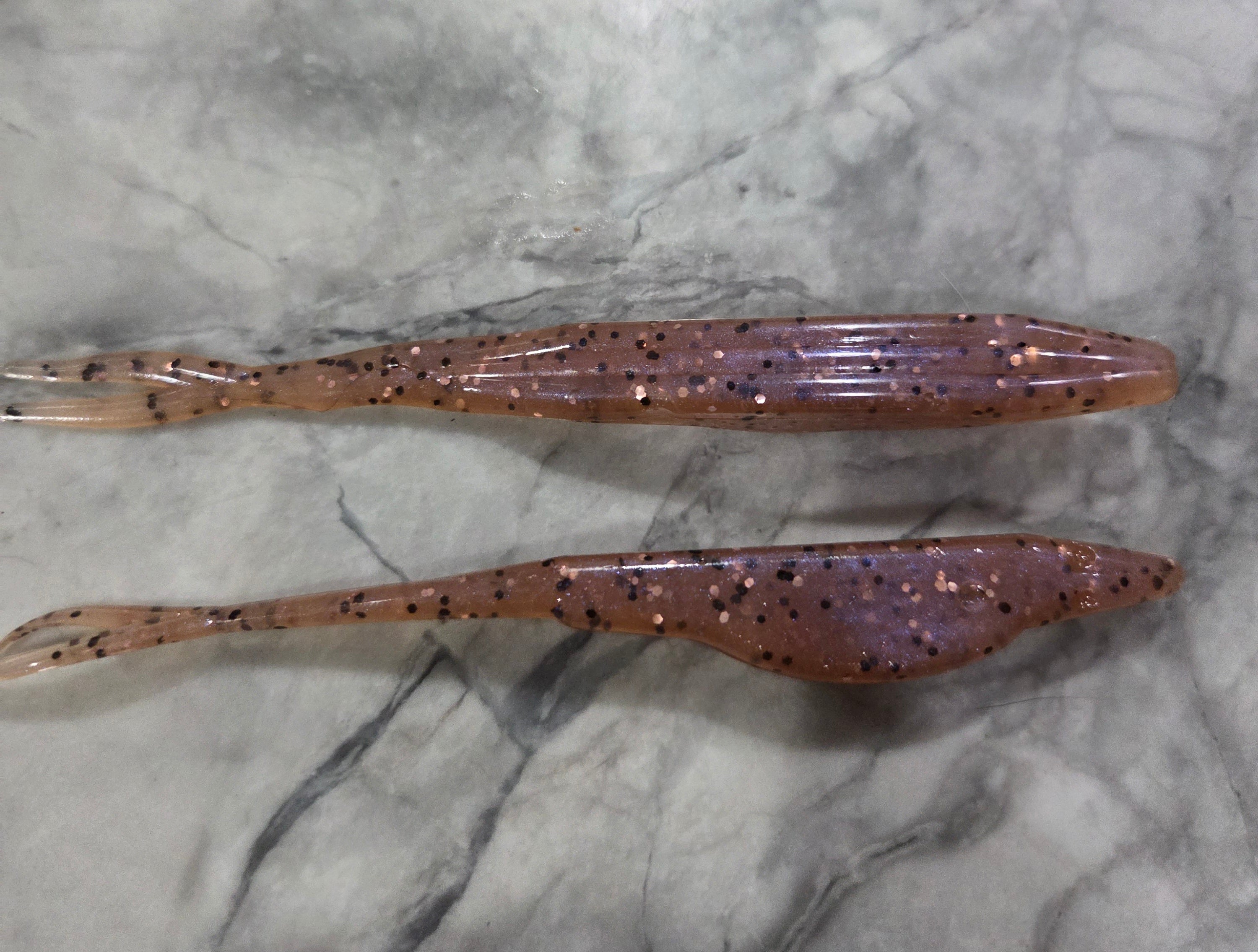 5" Fork tail fluke great action many colors inside