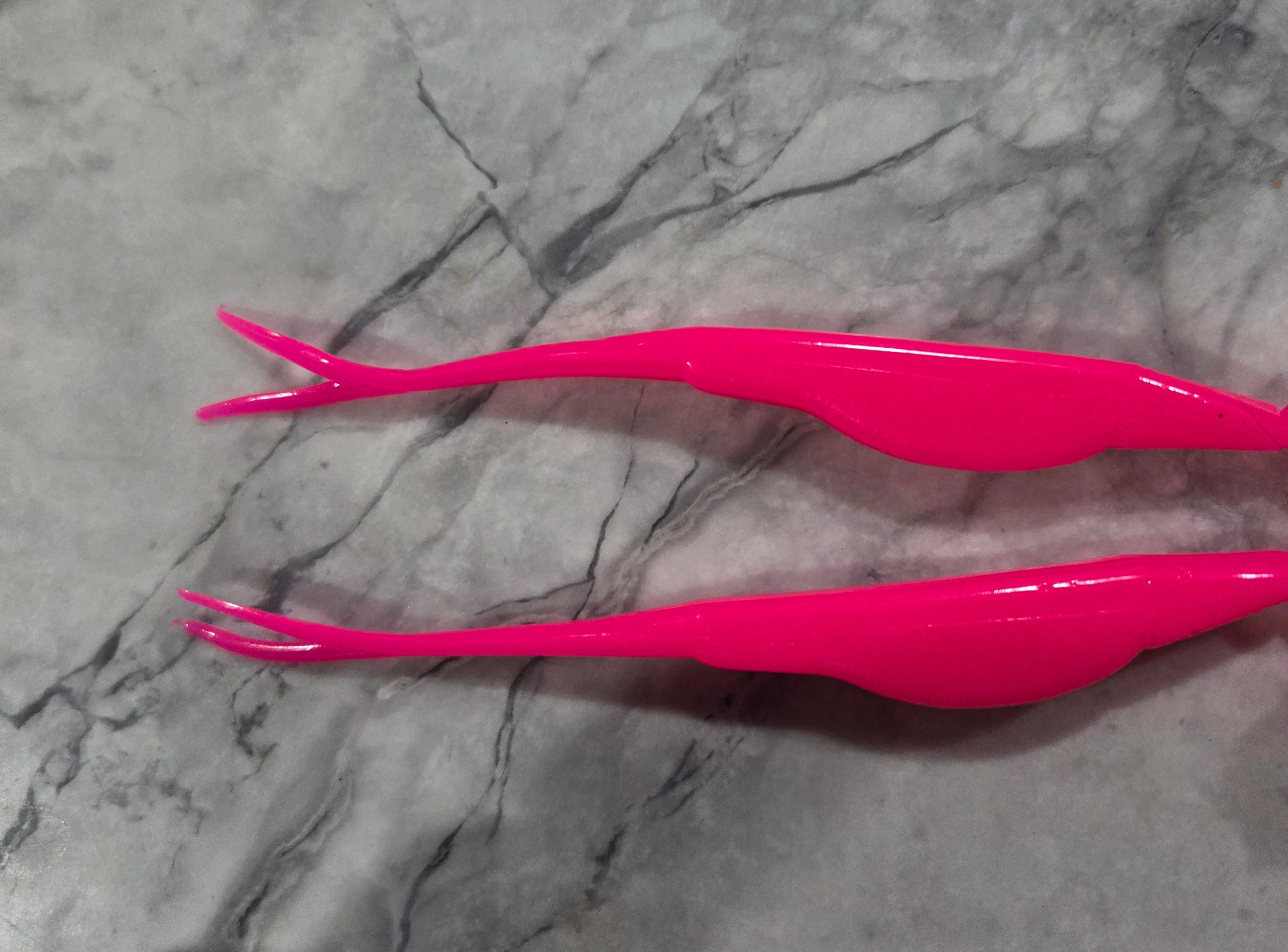 5" Fork tail fluke great action many colors inside